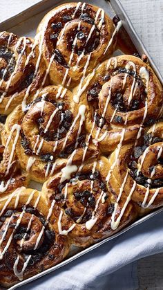 Nothing beats a warm, sticky Chelsea bun fresh from the oven. These are drizzled with icing for an extra naughty treat. Fresh, Chelsea Fc, Chelsea Bun Recipe