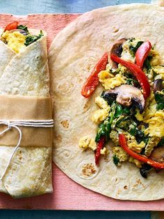 A vegetarian, healthy, breakfast wrap recipe. Perfect for family meals or weekend brunches. Meals, Family Meals, Easy Breakfast, Healthy