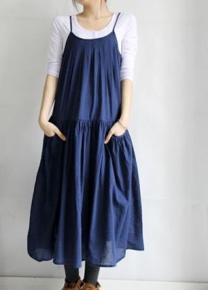 pleated Big pockets Put on a large gallus dress by MaLieb on Etsy by Lieb Ma