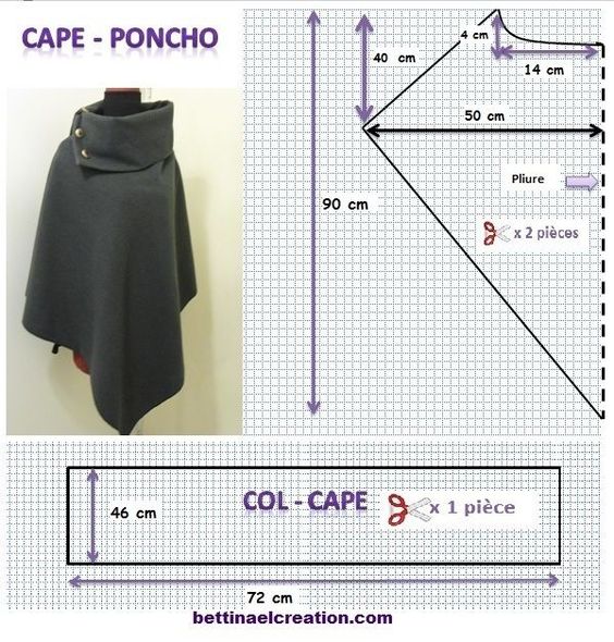 DIY: Cape/ Poncho, tutoriel couture gratuit - #Cape #couture #DIY #GRATUIT #Poncho #tutoriel