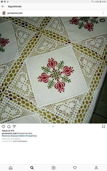 Color Patchwork X Stitch Embroidered Table Cloth 68x104 Inch - MommyGrid.com