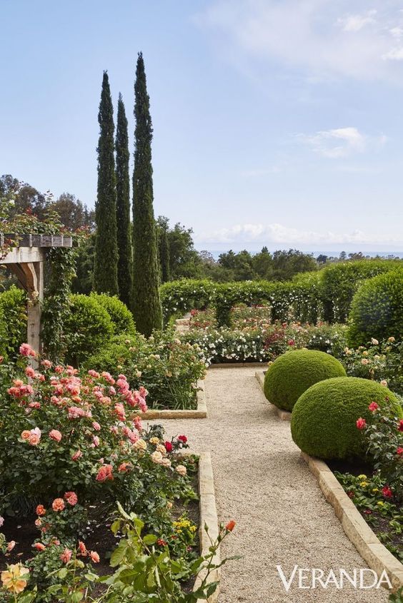 This week I lost one of my best friends to a long battle with cancer.  I stumbled upon Oprah Winfreys beautiful rose garden, designed master rosarian Dan Bifano, which provided beauty during a very dark week.  The garden overlooks the Pacific Ocean and the Channel Islands in the distance, and Winfrey and Bifano created a 