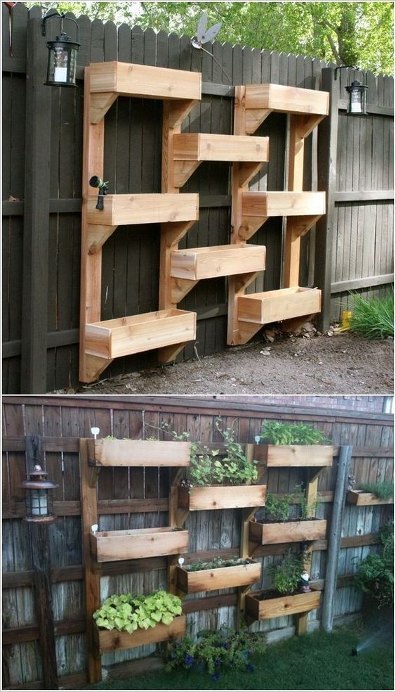 Easy way to increase your garden space vertically and make a fence more interesting