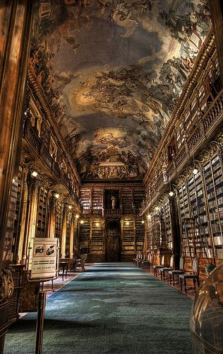 Prague - The Philosophical Hall is the second-oldest monastery in Prague. Strahov 1143 & is still home to Premonstratensian monks, a scholarly order closely related to the Jesuits. The monks have assembled one of the world's best collections of philosophical & theological texts.