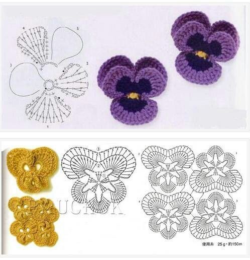 15 DIY Flower Crochet Chart Diagrams #irishcrochetflowers 15 DIY Flower Crochet Chart Diagrams