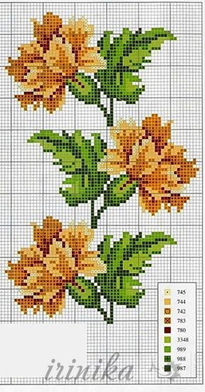 Gallery.ru / ???? #3 - ????? ?? 1 ???? - irinika #crossstitchflowers #cross #stitch #flowers #motif