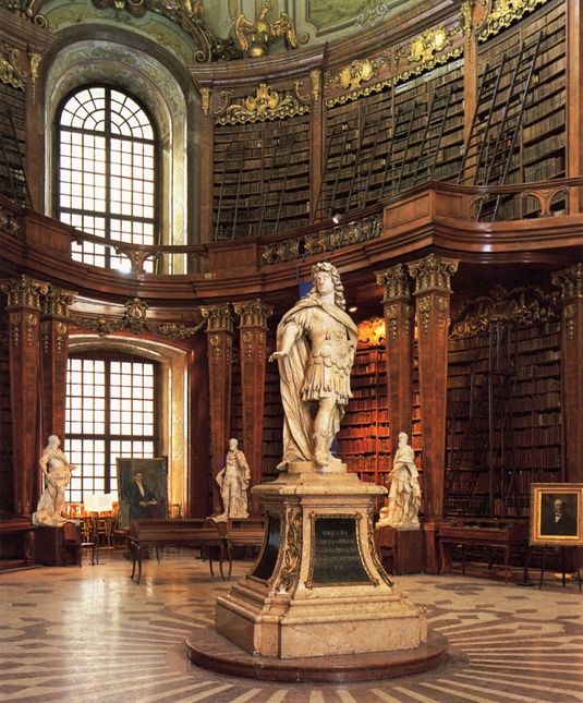 J. B. Fischer von Erlach, Library at the Hofburg in Vienna (1722)