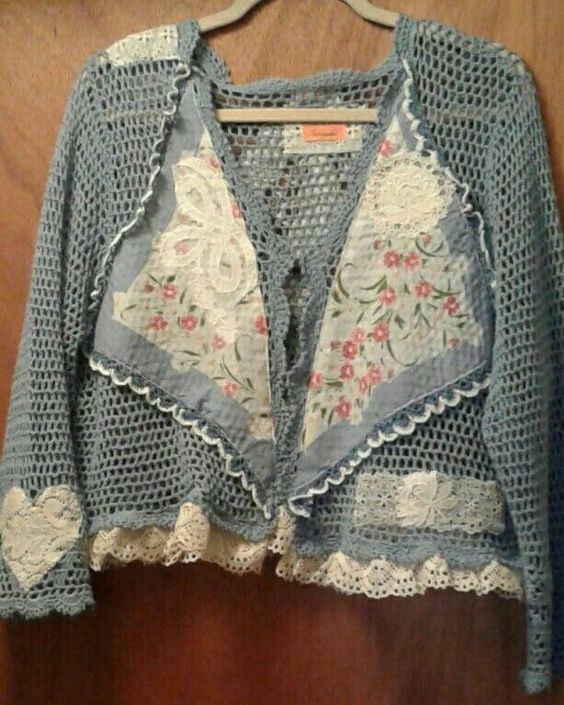 FOR INSPIRATION.. upcycled sweater / refashioned sweater / #lace