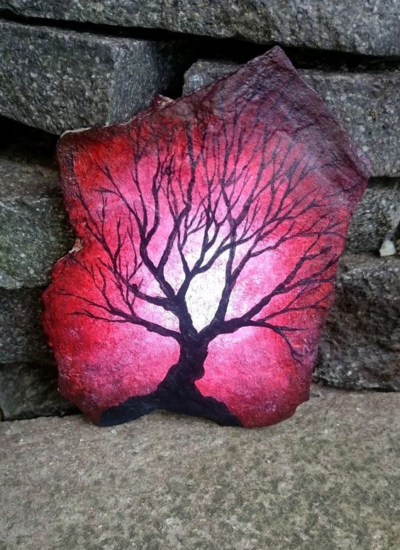 1:09 Tree on rock - SPEED PAINTING