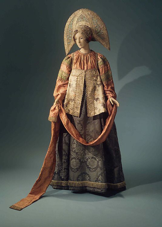 20-11-11  Ensemble                                                                                      Date:                                        19th century                                                          Culture:                                        Russian                                                          Medium:                                        silk, metal, linen, cotton                                                          Dimensions:                       ...