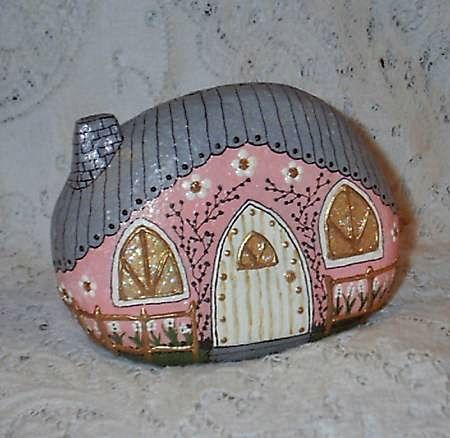 River Rock Fairy Houses (Front, Pink #2) | Flickr - Photo Sharing!