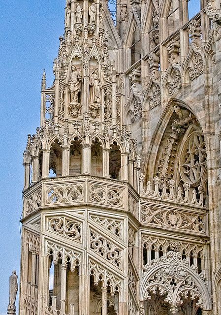 Duomo. Milan Cathedral. Building began in 1386 and finished in 1965. Jaw dropping details!!!  Photo by: Ricardo Bevilaqua