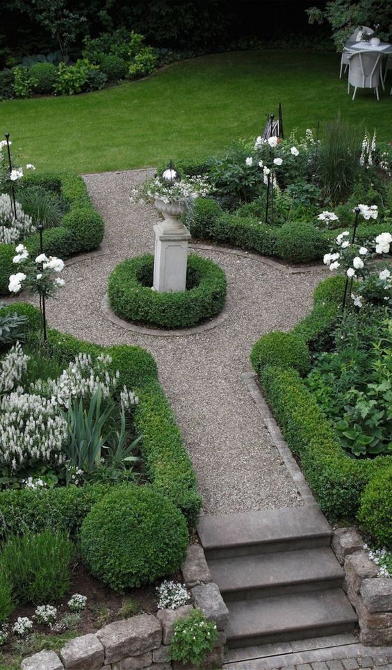 Formal Garden With Boxwood Plants And Urn - Caring Tips For ...