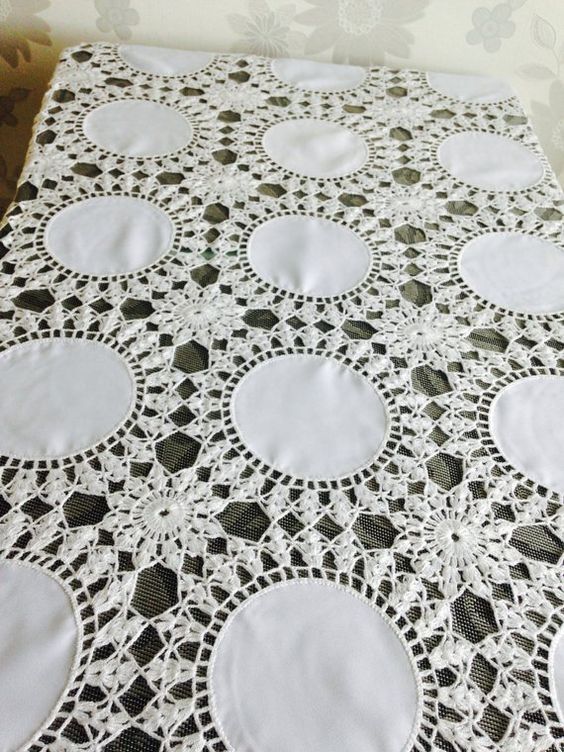 Tablecloth 66" by 41", crochet tablecloth, crocheted tablecloth, rectangular crochet tablecloth, whi