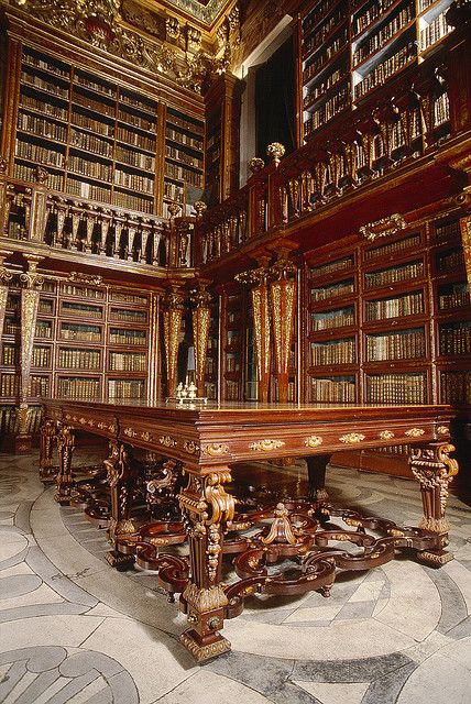 Library of Coimbra University, Coimbra, Portugal... I'm changing my trip just so I can see this place