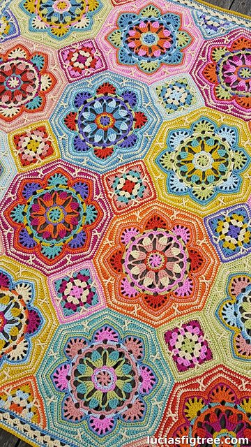 Ravelry: Project Gallery for Persian Tile Blanket pattern by Jane Crowfoot