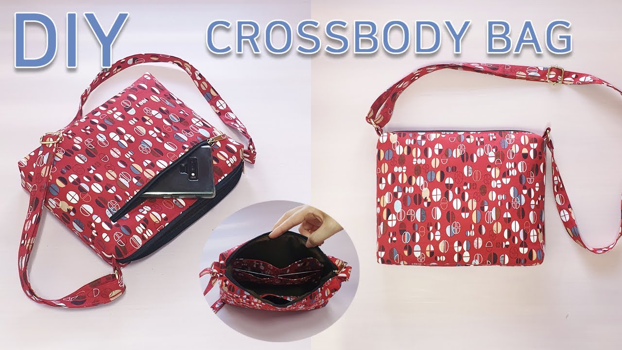 DIY Crossbody bag/Crossbody bag with card pocket/크로스백을 만드는 쉬운방법/가방만들기 [ JSDAILY] - YouTube