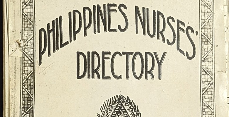 Cover of a pamphlet with the Filipino Nurses' Association logo and a National Library of Medicine stamp dated 1957.