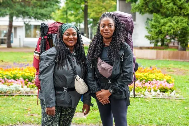 Eugenie & Isabel, from Barking and Birmingham, on the latest series of BBC Race Across The World