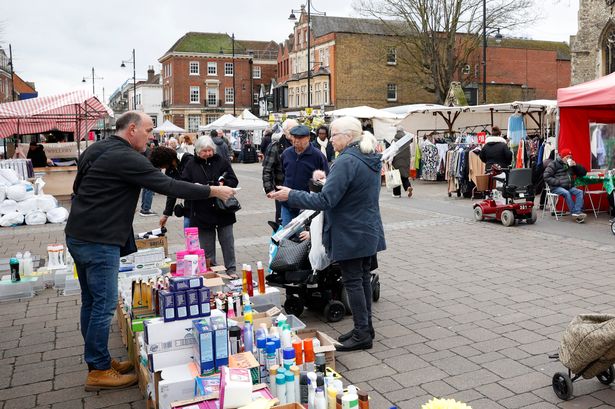 Graeme Gibbons in his stall in Romford Market