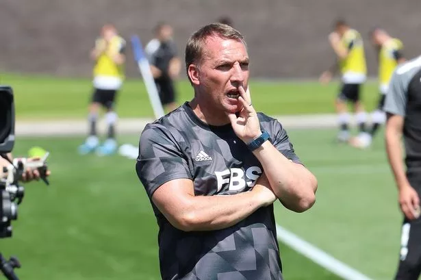 Leicester City manager Brendan Rodgers during his side's pre-season match against Notts County