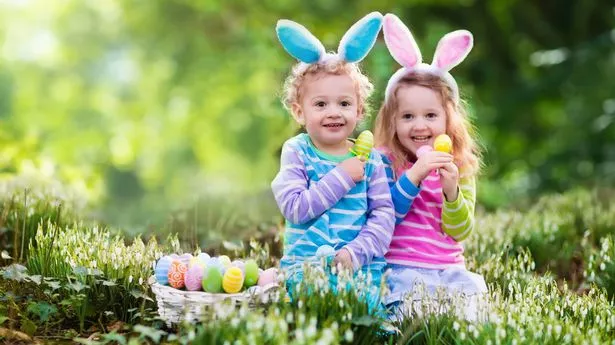 Children on Easter egg hunt