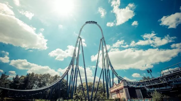 A view of the Stealth rollercoaster in Thorpe Park