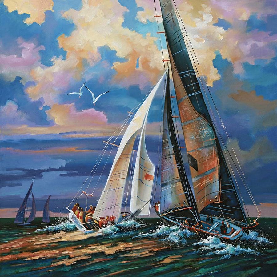 I sometimes participate in sailing regattas. The spectacle and great sporting excitement make me sho
