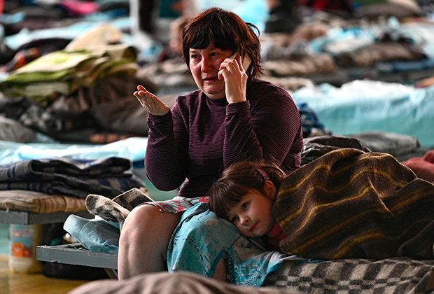 Беженцы из Мариуполя в Таганроге
