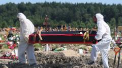 Похороны умершего от ковида в Санкт-Петербурге, июнь 2021