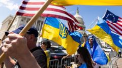 Пикет в поддержку Украины около Капитолия