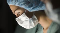 Женщина-хирург во время операции