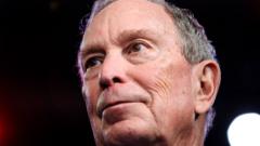 Michael Bloomberg appears at his Super Tuesday night rally in West Palm Beach