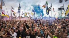 Audience at Glastonbury Festival 2020