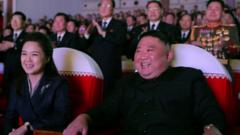 Ким Чен Ын и его супруга с улыбкой смотрели праздничный концерт
