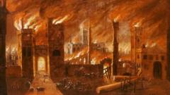 Великий пожар в Лондоне, картина