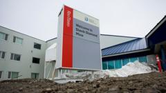 Signage is displayed outside the main camp of the Diavik Diamond Mine, owned by Rio Tinto Plc and Dominion Diamond Corp., in the North Slave Region of the Northwest Territories, Canada, on Monday, May 2, 2016.