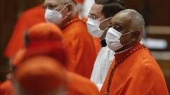 Wilton Gregory wearing a face mask as he is appointed a cardinal