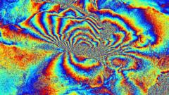 Interferogram of Icelandic volcano