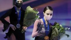 Российские девушки впервые в истории заняли весь пьедестал почета на чемпионате мира по фигурному катанию.