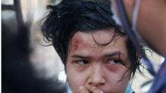 Протестующий, получивший ранения в столице Мьянмы, Нейпьидо