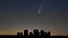 Comet Neowise over Stonehenge, Wiltshire