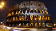 File image of Rome Colosseum list up overnight
