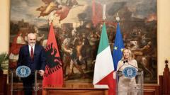 Премьер-министры Италии и Албании - Джорджи Мелони и Эди Рама 
