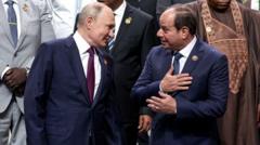 Владимир Путин и Абдул-Фаттах Ас-Сиси на саммите