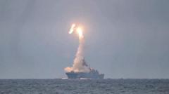 Первый пуск ракеты «Циркон» с фрегата «Адмирал Горшков» по цели в Баренцевом море, 2020 год