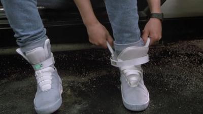 Self-tying "power laces" from Back to the Future II