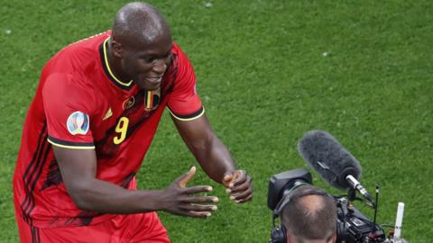 Romelu Lukaku paid tribute to his Inter Milan team-mate Christian Eriksen after scoring for Belgium against Russia at Euro 2020