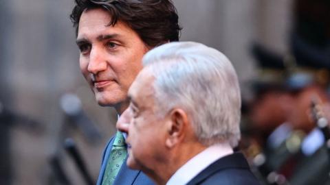 Prime Minister Justin Trudeau and President of Mexico Andres Manuel Lopez Obrador in Mexico City in January 2023