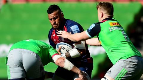 Bristol beat Harlequins in the last Premiership match completed in March